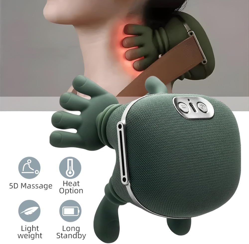 6D Hand Simulated Neck Massager Deep Tissue Relief