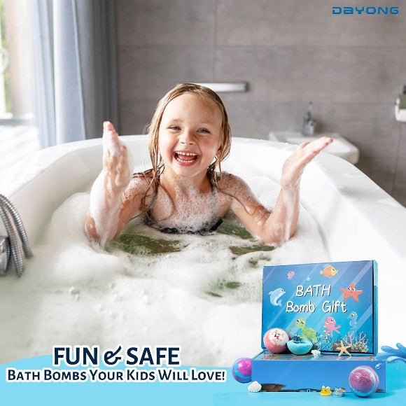 Gift Set Of 12 Bath Bombs For Kids