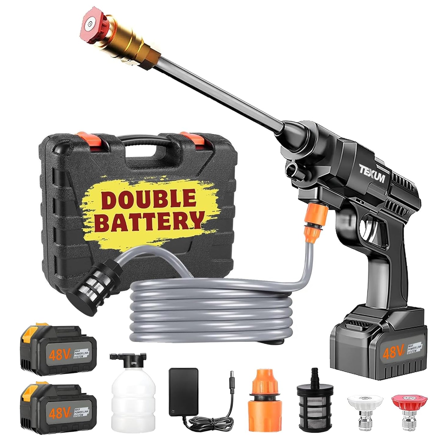 Pressure Washer For Car (Double Battery) || غسالة ضغط للسيارة (بطارية مزدوجة)