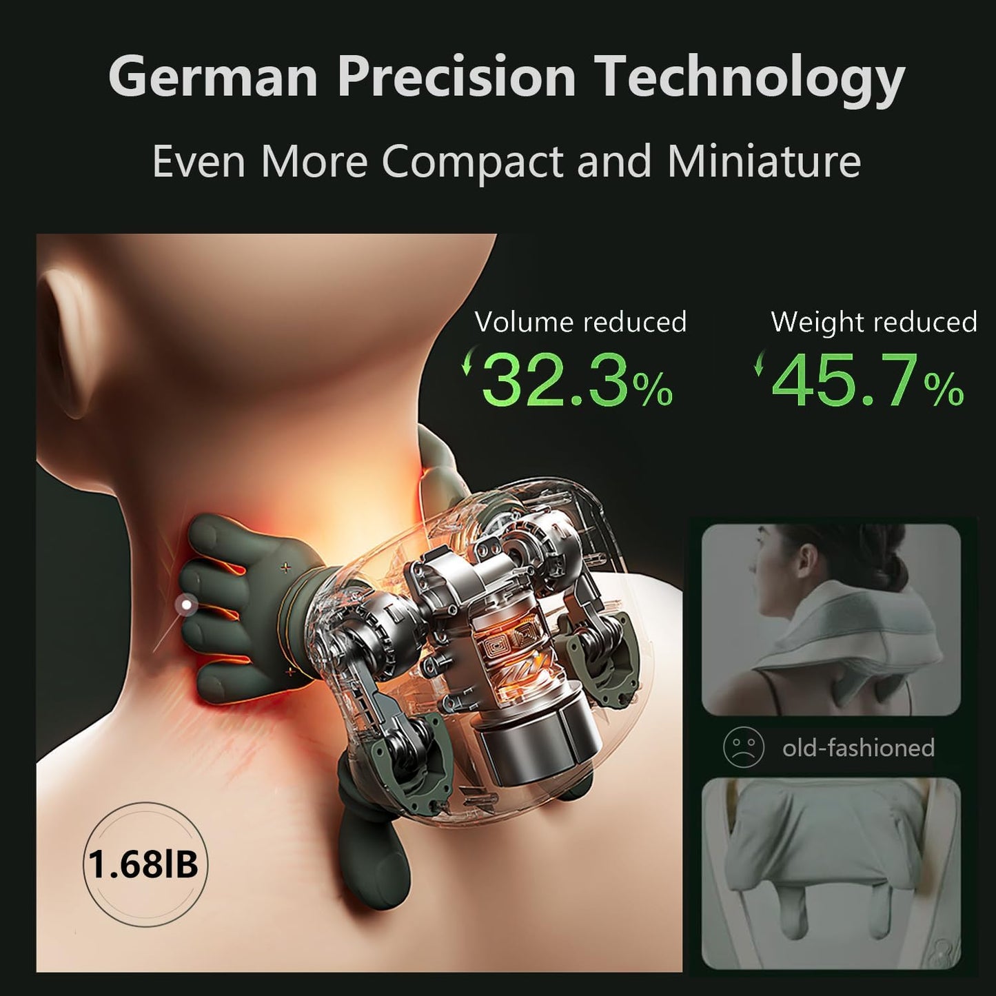 6D Hand Simulated Neck Massager Deep Tissue Relief