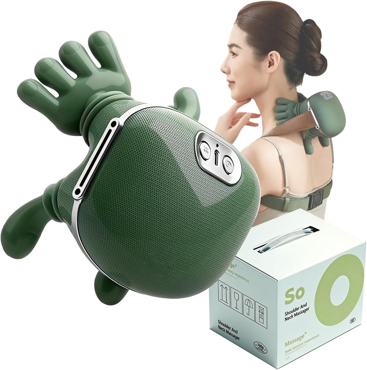 6D Hand Simulated Neck Massager Deep Tissue Relief