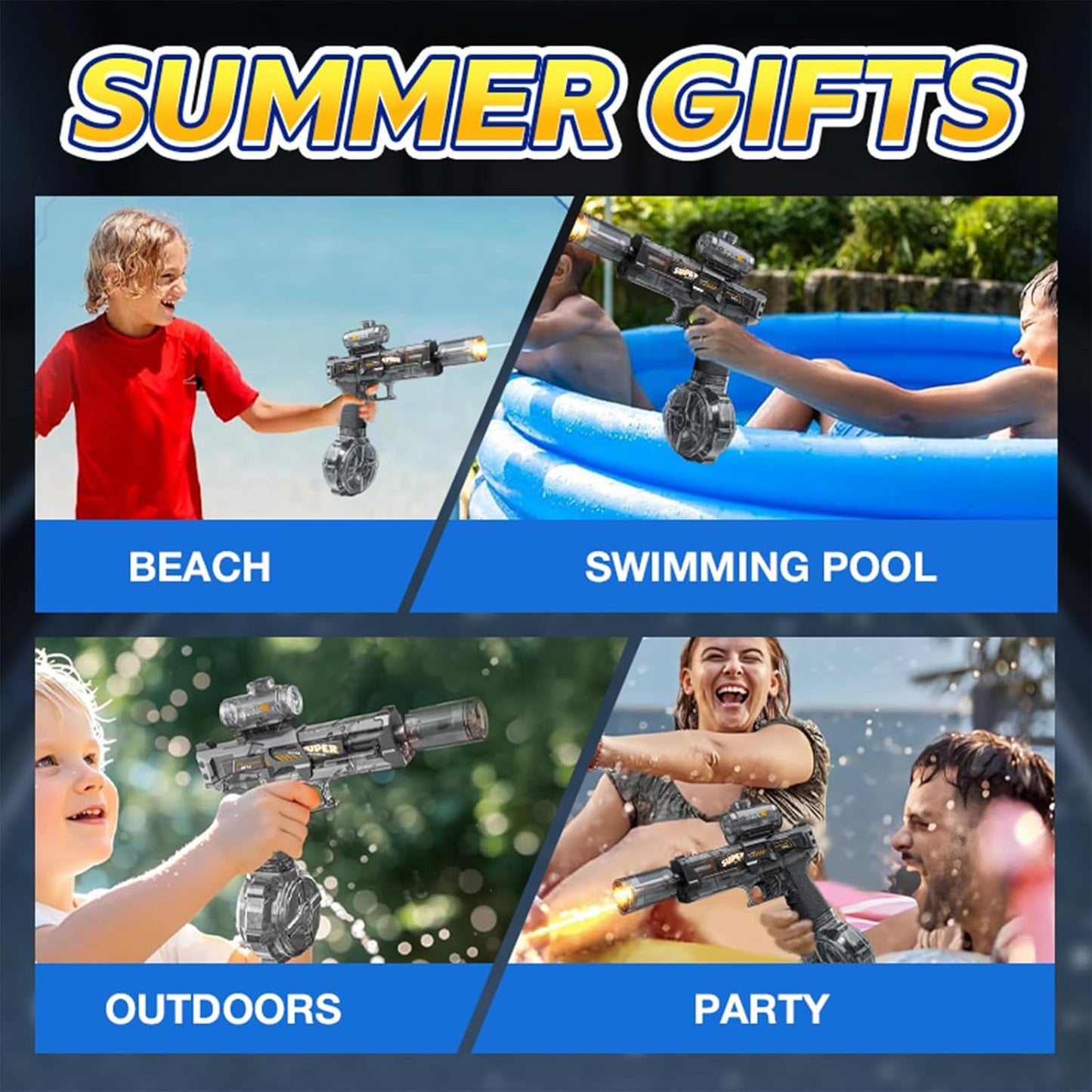 Electric Water Guns Ultimate Battle Blaster with Realistic Gun Muzzle Flame