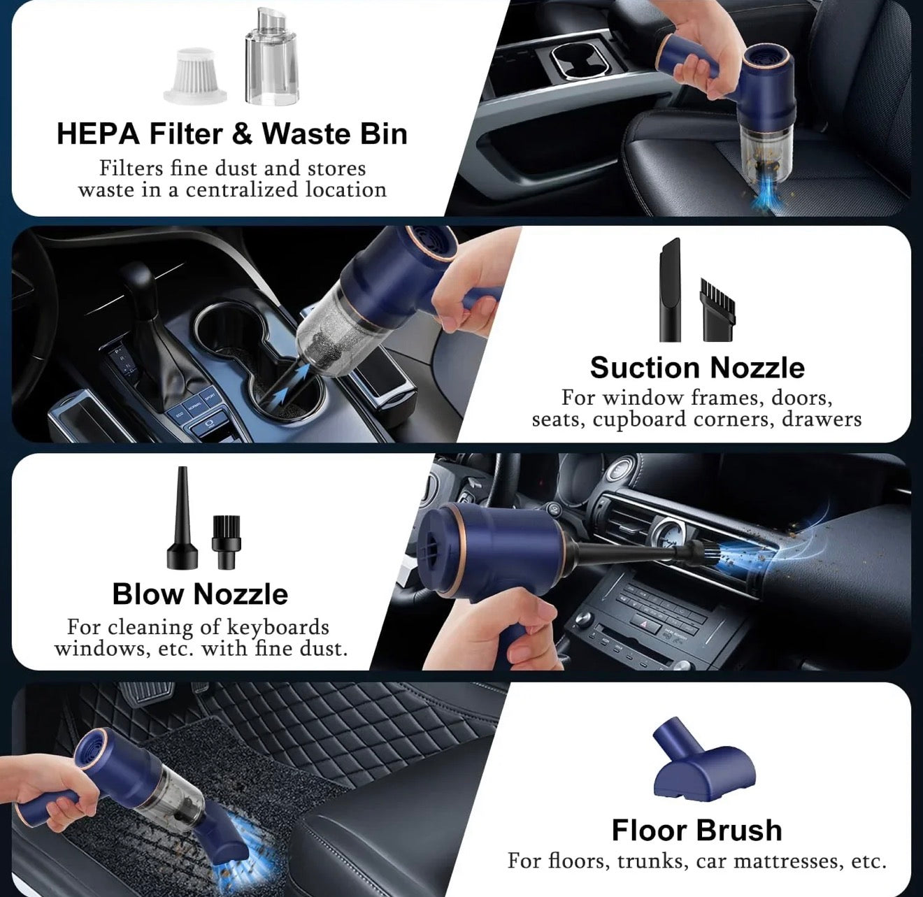 Portable Wireless Handheld Vacuum Cleaner
