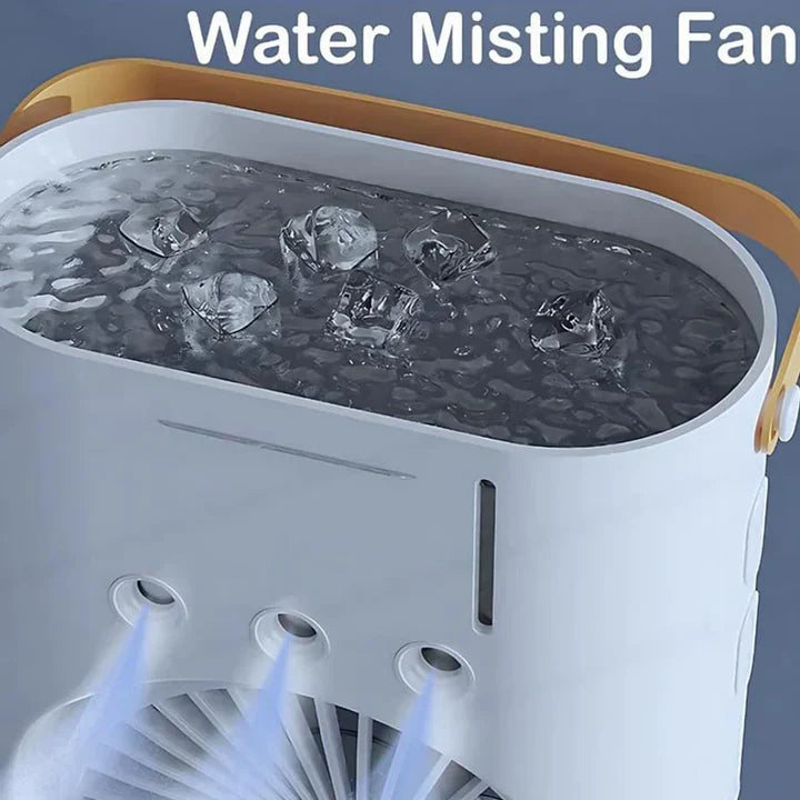 Rechargeable Rotating Spray Fan with Lightening Effects
