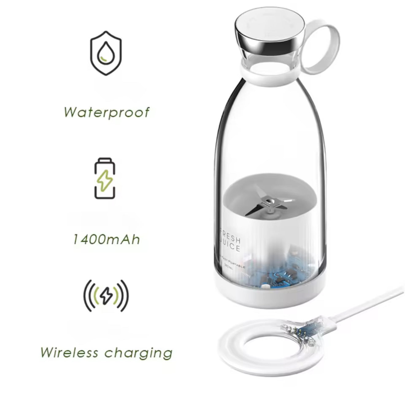 Rechargeable Handheld Mini Juicer Portable Blender for Shakes and Smoothies